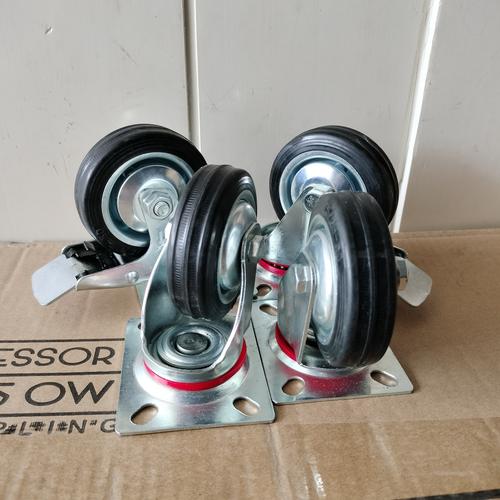 Jual Paket roda karet hitam 3