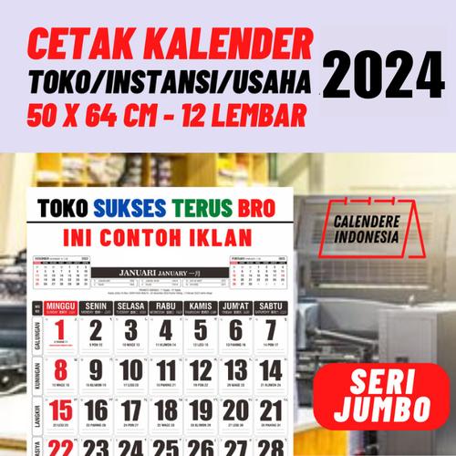 Jual CETAK KALENDER KERJA PAKAI NAMA USAHA UKURAN 50 X 64 CM - 12