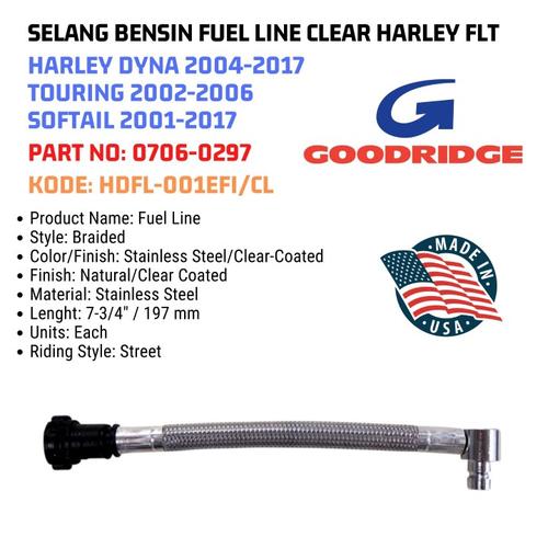 Jual SELANG BENSIN FUEL LINE CLEAR HARLEY FLT 07060297 KODE HDFL