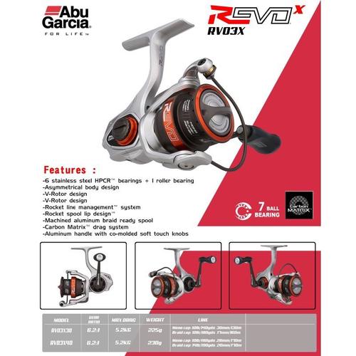 Jual Reel Abu Garcia REVO REVO3 X 10 20 30 40 New Spinning SW 7BB