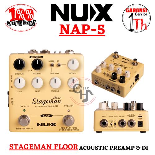 Jual nux nap5 nap-5 nap 5 stageman floor efek gitar akustik preamp + di ...
