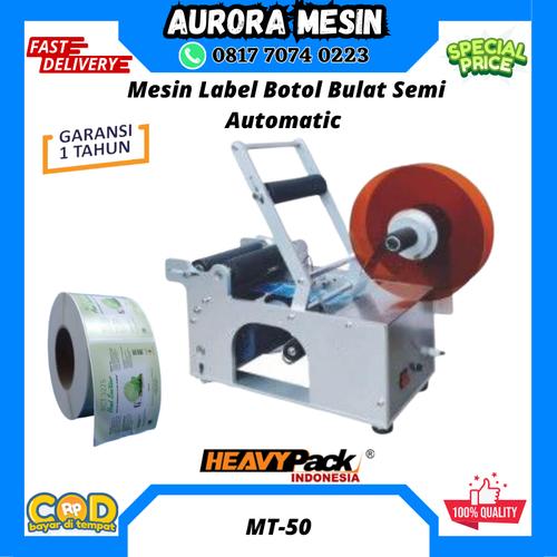 Jual MESIN LABELING BOTOL BULAT STIKER ROLLL SEMI AUTO MT-50 HEAVYPACK ...