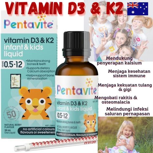 Jual Pentavite Vitamin D3 & K2 Kids Liquid 30ml Kota Tangerang
