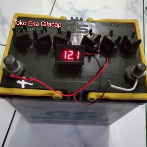 Jual volt meter digital indikator tegangan indicator accu aki motor