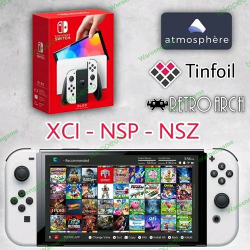 Promo Nintendo Switch OLED White Atmos Dual SPLIT OS FREESHOP Cheat PS1 ...