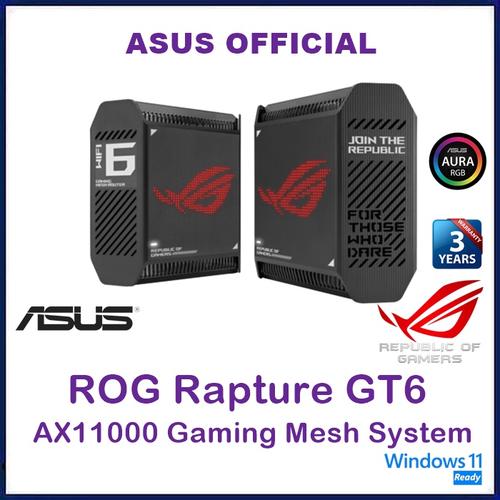 Promo ASUS ROG Rapture GT6 Gaming Mesh System / Router Gaming Asus ROG ...