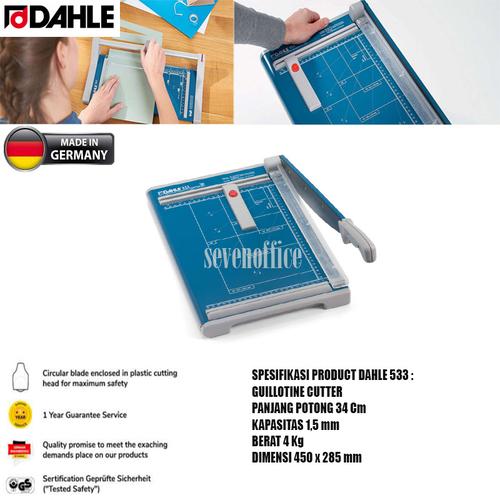 Jual pemotong kertas dahle 533 guillotine paper cutter Alat potong