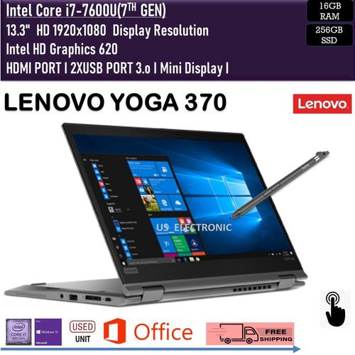 Lenovo Yoga 370 i7-7600Uメモリ4GB SSDタッチパネル