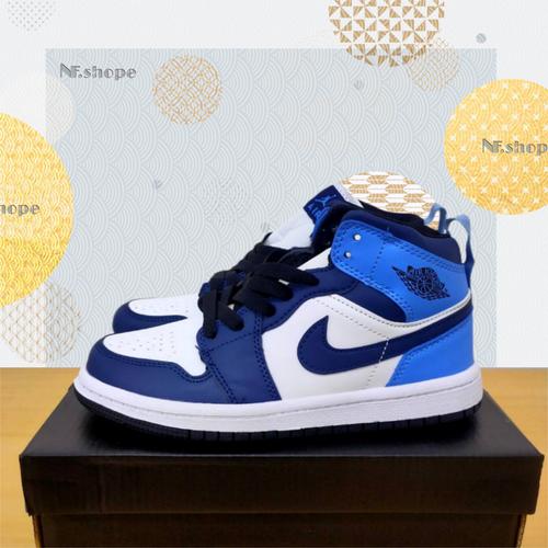 Sepatu Anak Jordan Kids retro high OG GS obsidian Blue White, 30 di  Nfshope Tk Tokopedia