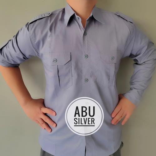 Jual Seragam Baju Abu Muda Pangkat Kemeja Pendek Trans Net TV PDH PDL