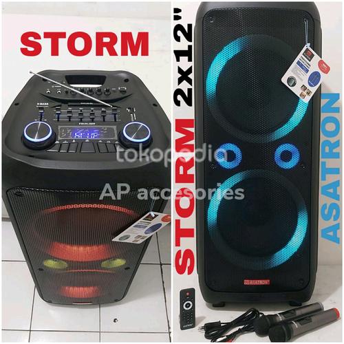 Jual Speaker Bluetooth Karaoke Asatron STORM 2x12inch Asatron strom