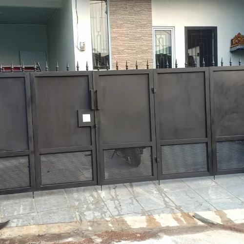 Jual pagar besi lipat minimalis galvanis - Kota Tangerang Selatan - ANJ