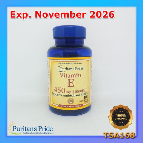 Jual Puritan Pride Vitamin E 450 mg 1000 IU 100 Softgels Puritan's