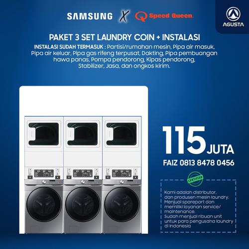 Jual Mesin Laundry Coin Speedqueen Samsung Instalasi Lengkap