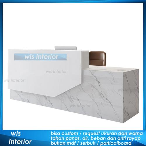 Jual MEJA INFORMASI MOTIF MARMER MINIMALIS UKURAN BESAR - CUSTOM UKURAN ...