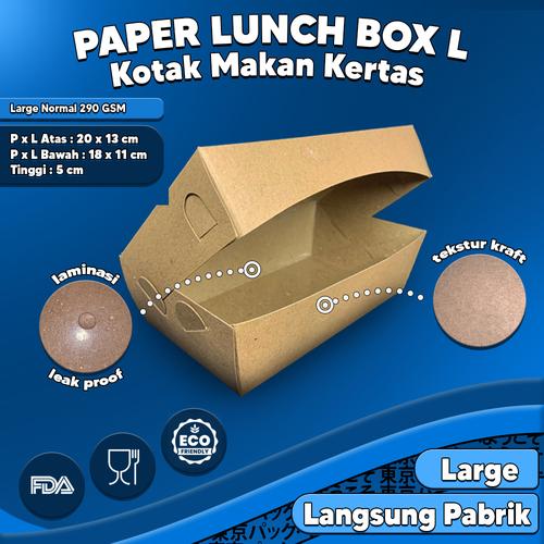 Promo PAPER LUNCH BOX L BAHAN KRAFT/LUNCH BOX PAPER L COKLAT MURAH