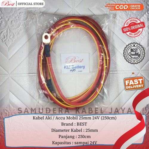 Jual Kabel Aki / Accu Mobil 25mm 24V (250cm) - 