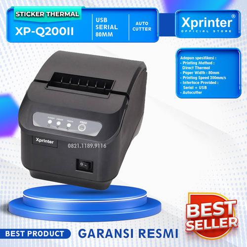 Jual Printer Kasir Thermal Xprinter XPQ200II 80mm Usb+Serial