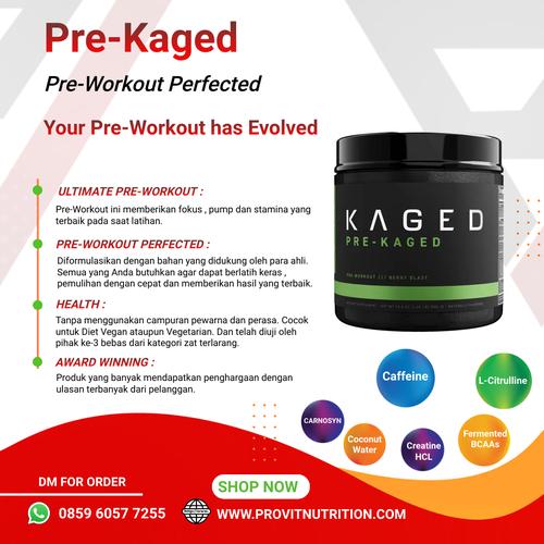 Jual Kaged Pre Kaged Premium Pre Workout 20 x serving GRAPE