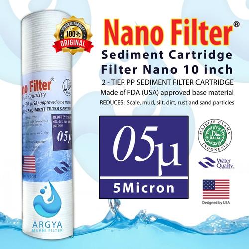 Jual 1 DUS Cartridge PP filter air / Sedimen filter air NANO 10 INCH
