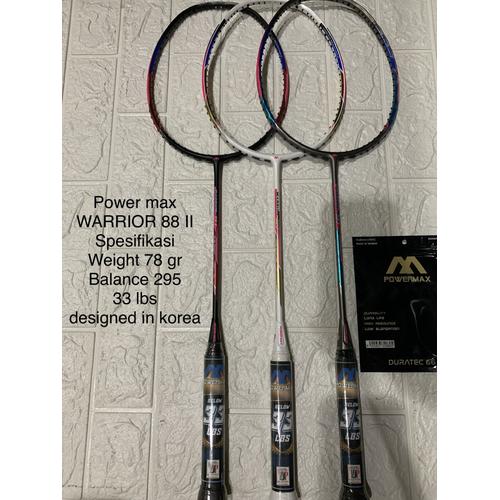 Promo Raket Badminton POWER MAX WARRIOR 88 II GRIP 6U KUAT 33 lbs ...