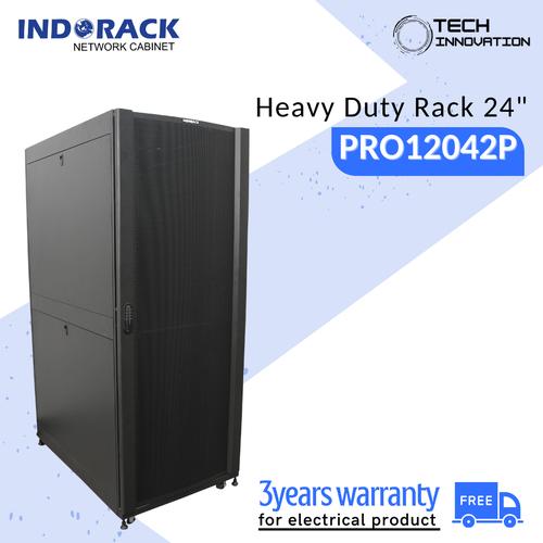 Jual INDORACK Heavy Duty Rack 42U Depth 1200mm Perforated Rak 24 ...