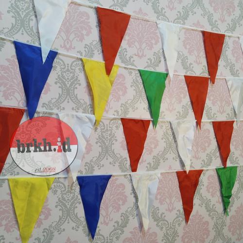 Promo bunting flag bendera merah putih hias segitiga umbul umbul rawis ...