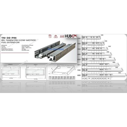 Jual HUBEN TN 36 PIN - 600 mm - Rel Tanem Pin Slow Motion Full ...