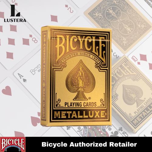 Jual Kartu Remi Bicycle Metalluxe Gold 2022 Playing Cards Jakarta