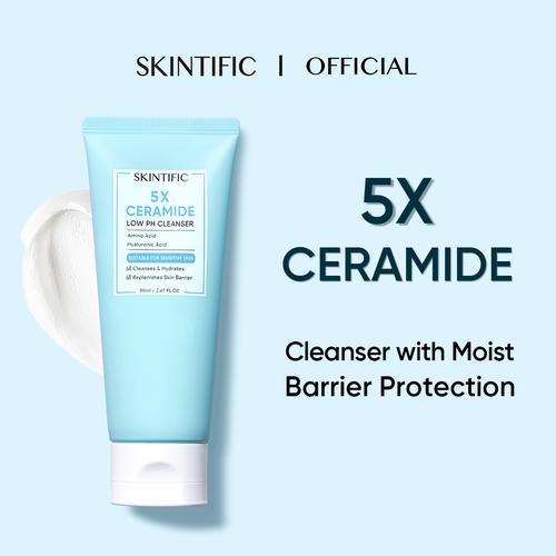 Promo FLASH SKINTIFIC 5X Ceramide Low pH Cleanser Facial Wash 80ml