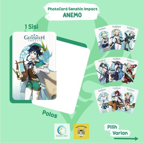 Jual Genshin Impact chara Anemo Photocard/kartu bahan art carton - A10 ...