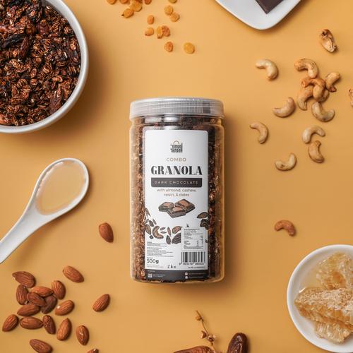 Promo Granola Coklat 500 gr Timur Tengah Sereal Makanan Sehat High Quality Toples/Jar