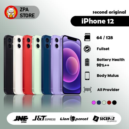 Jual Iphone 12 Second Bekas Exinter Original Apple - ip 12 128, WIFI