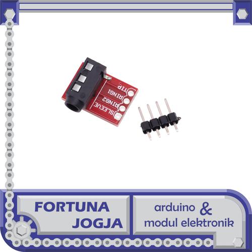 Jual TRRS 3.5mm Audio Jack Breakout Board Jalur Stereo Mic Ground Kab
