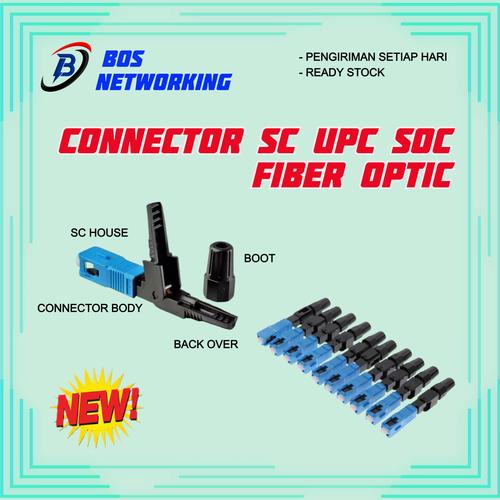 Jual Konektor Fiber Optik SC UPC SOC Fiber Optic Splice On Connector ...