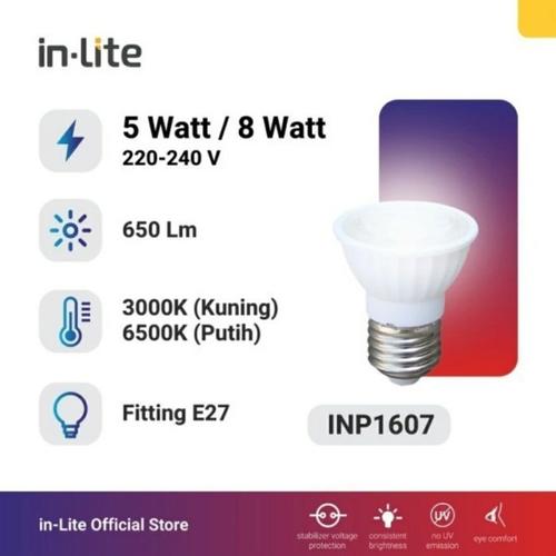Jual INLITE LED Spot E27 Lampu Sorot COB 8 Watt 8W In-Lite INP1607 Par ...
