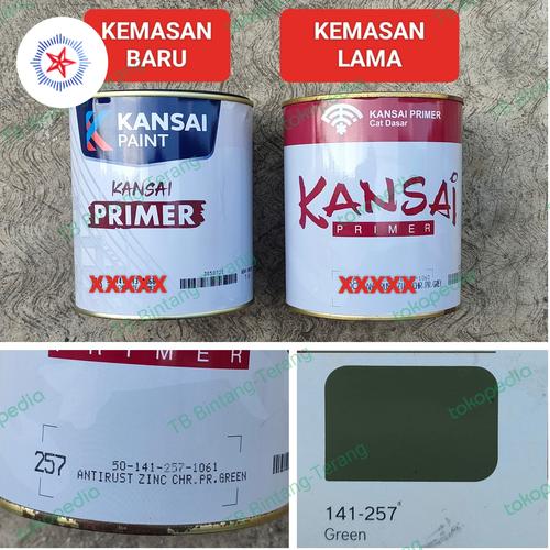 Jual KANSAI GREEN 257 ANTIRUST ZINC CHROMATE PRIMER CAT DASAR MENI BESI