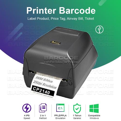 Sticker Printer Argox Promo Printer Barcode Argox CP2140 / CP-2140 ( Hitam ) Cetak Label ...