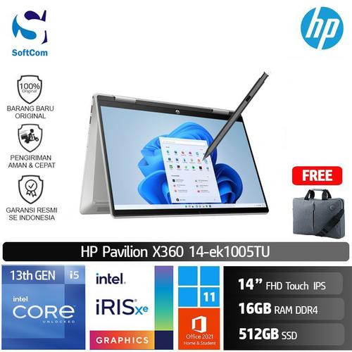 Jual HP Pavilion x360 14 ek1005TU i5 1335U/16GB/512GB SSD/14" IPS Touch
