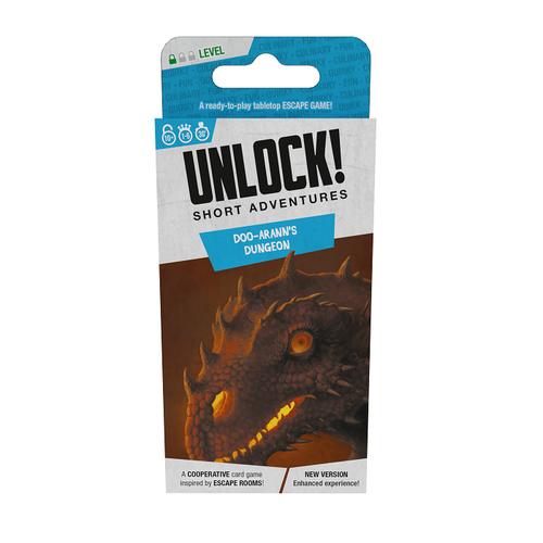 UNLOCK! Short Adventures: Doo Arann's Dungeon – Escape Room Kartenspiel, Kooperativ, Ab 10 Jahren, 1–6 Spieler, 30 Min. (Space Cowboys)