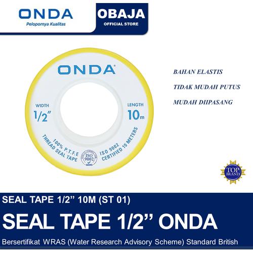 Jual Seal Tape Onda 1/2" 10 Meter/ Isolasi Siltip 1/2" 10 M Onda Kota Tangerang Obaja Pumps