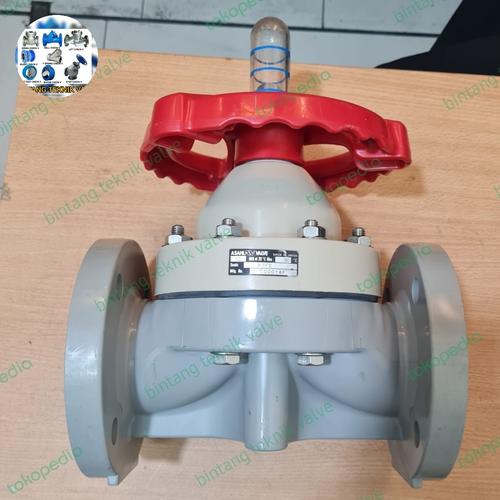 Jual diaphragm valve type 14 PVC / EPDM 2 1/2" inch flange ANSI 150