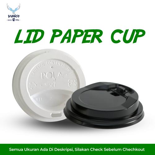 Jual Tutup Paper Cup Lid Paper Cup Hot 8 Oz Hitam / Putih | Tutup Paper ...