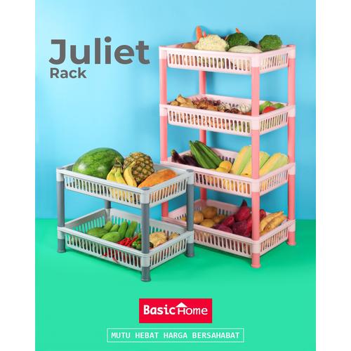 Jual Rak Salon Tingkat Susun 2 3 4 Serbaguna Plastik Basic Home Juliet ...