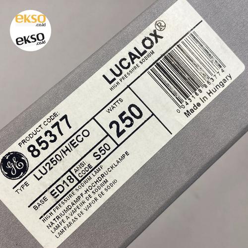 Jual GE Lucalox High Pressure Sodium Lam LU250/H/ECO 85377 250W ED18
