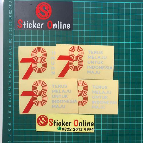 Jual Stiker Logo HUT RI 78 Sticker Cutting Logo HUT RI Ke78 Hitam