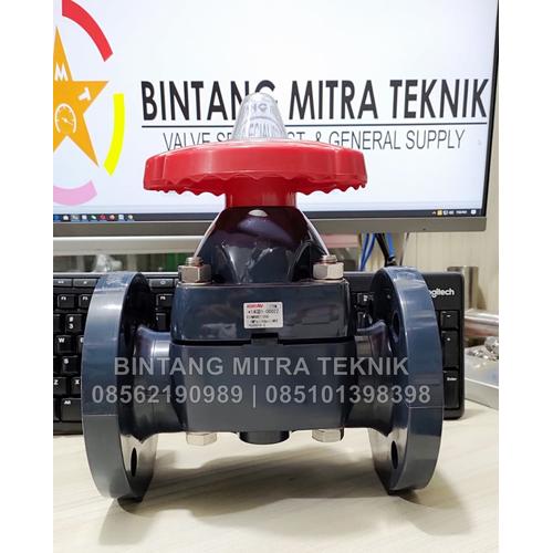 Jual DIAPHRAGM VALVE ASAHI TYPE 14 UPVC EPDM FLANGE JIS10K 2" Kota