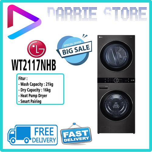Jual LG 21KG WashTower™ AllInOne Stacked Washer Dryer WT2117NHB