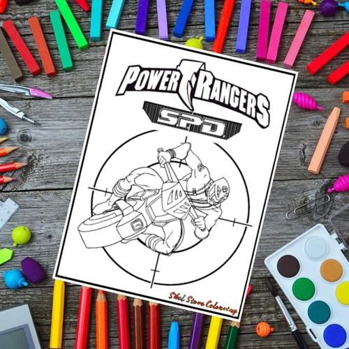 Jual Kertas Mewarnai Anak Tema Power Rangers SPD (10 Lembar) /Kertas BC ...