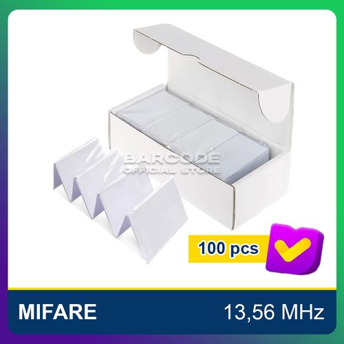 Jual 1 Pack Kartu RFID Mifare 13.56 MHz PVC ID Polos Blank Card isi 100 ...